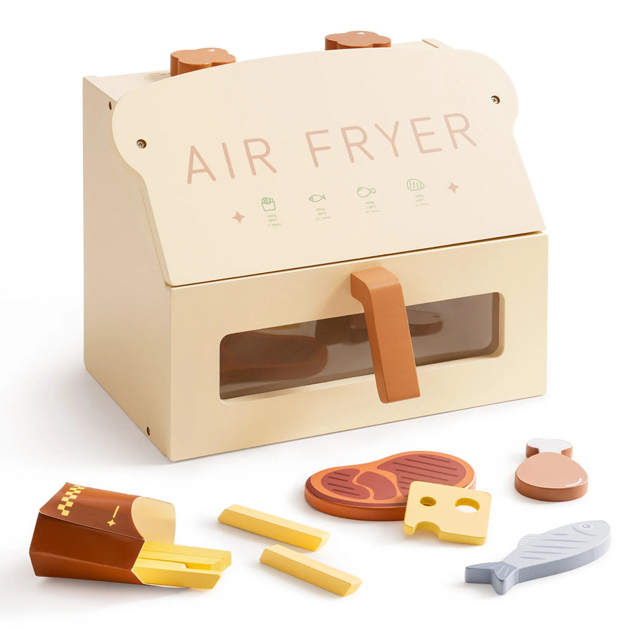 Wooden Air Fryer Play Kitchen Set