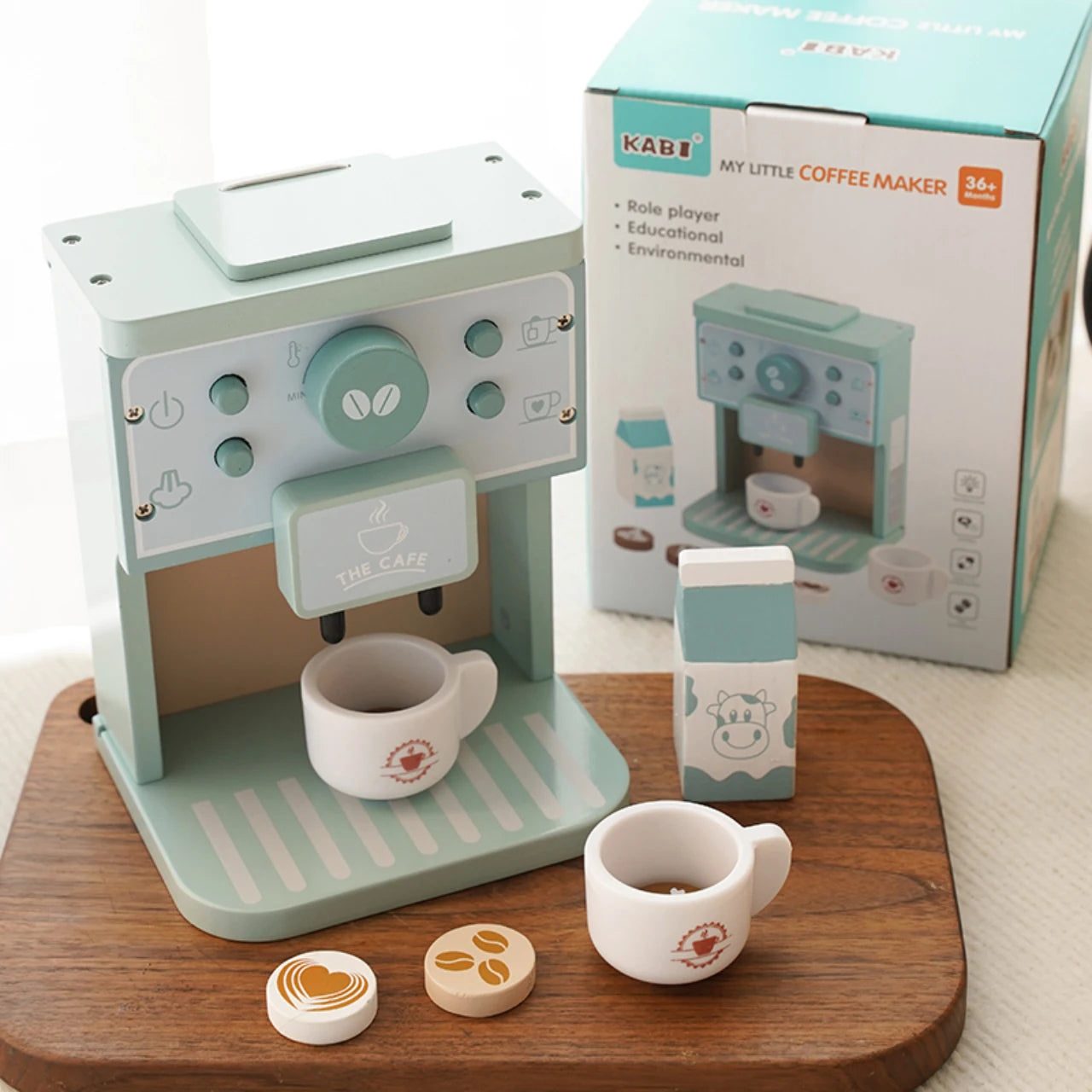 Kids Wooden Kitchen Coffee Maker
