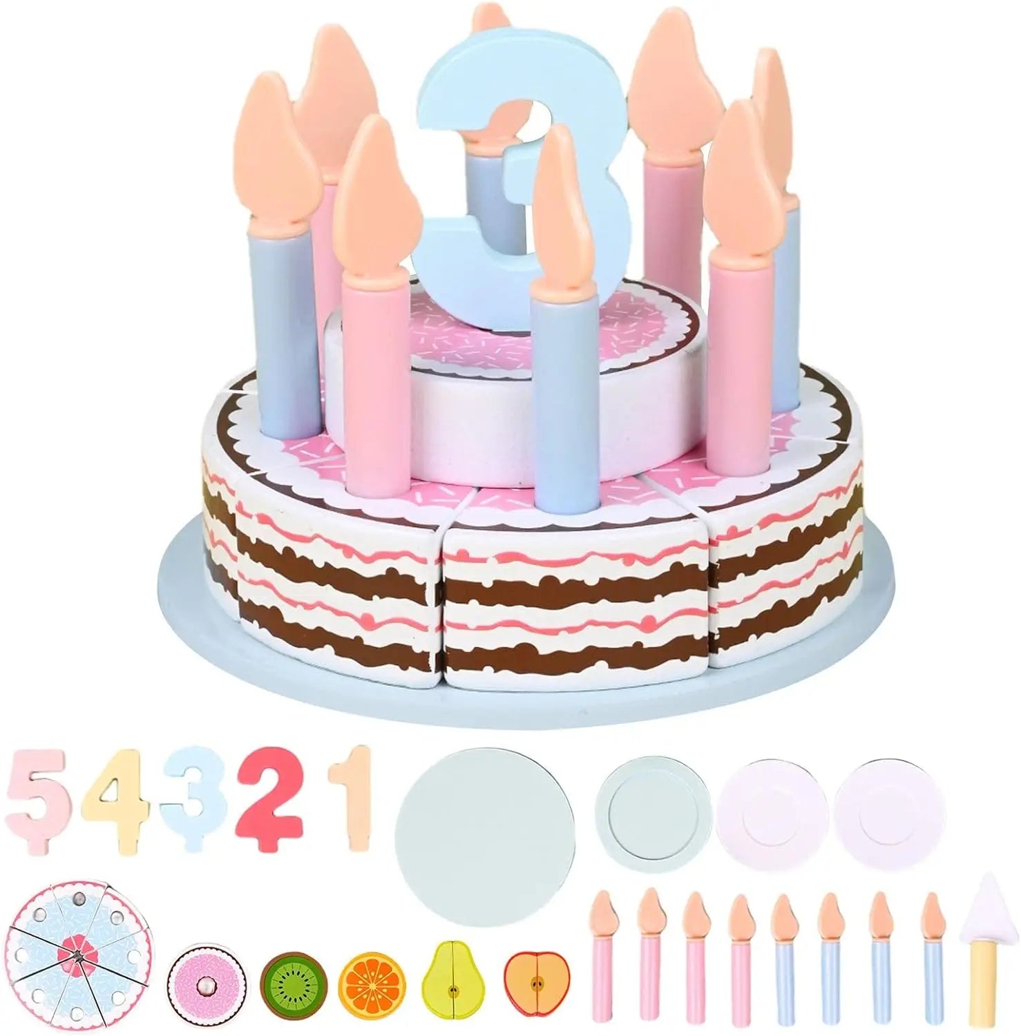 Wooden Cake Toys Kitchen Playset