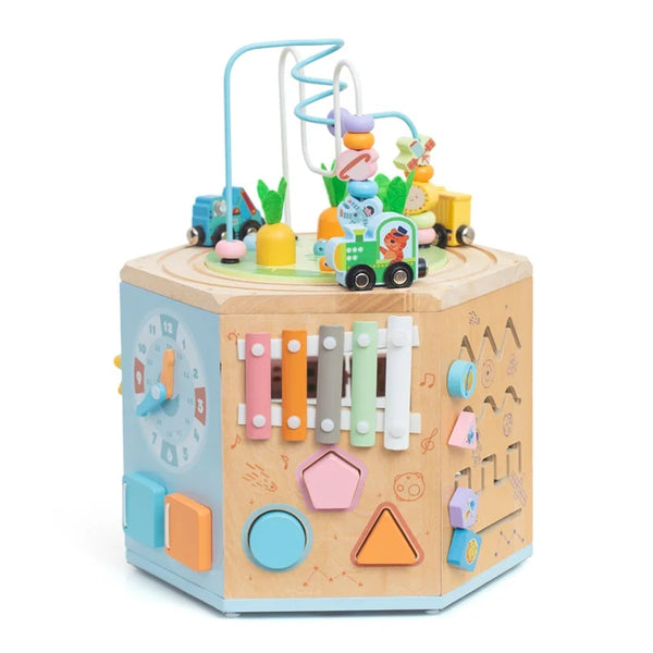 Wooden 14-in-1 Activity Cube
