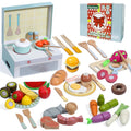 Wooden Play Food Set – 78PCS