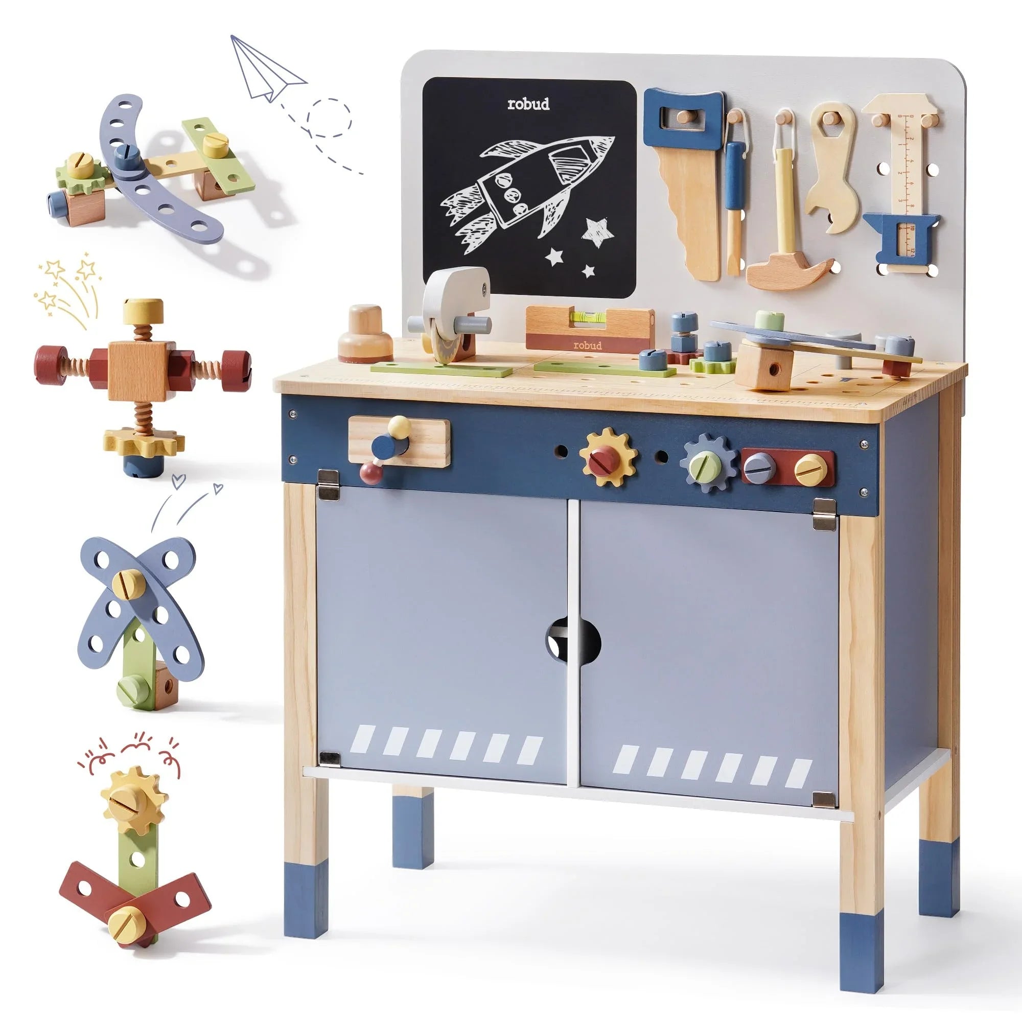 Large Wooden Toy Workbench