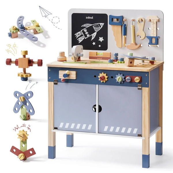 Large Wooden Toy Workbench
