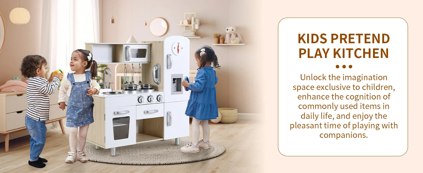 Kids Wooden Kitchen Playset