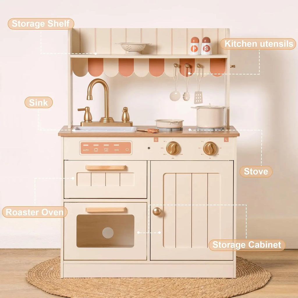 Wooden Kids Play Kitchen