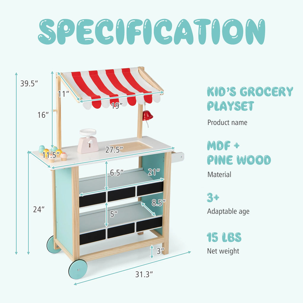 Wooden Ice Cream Cart