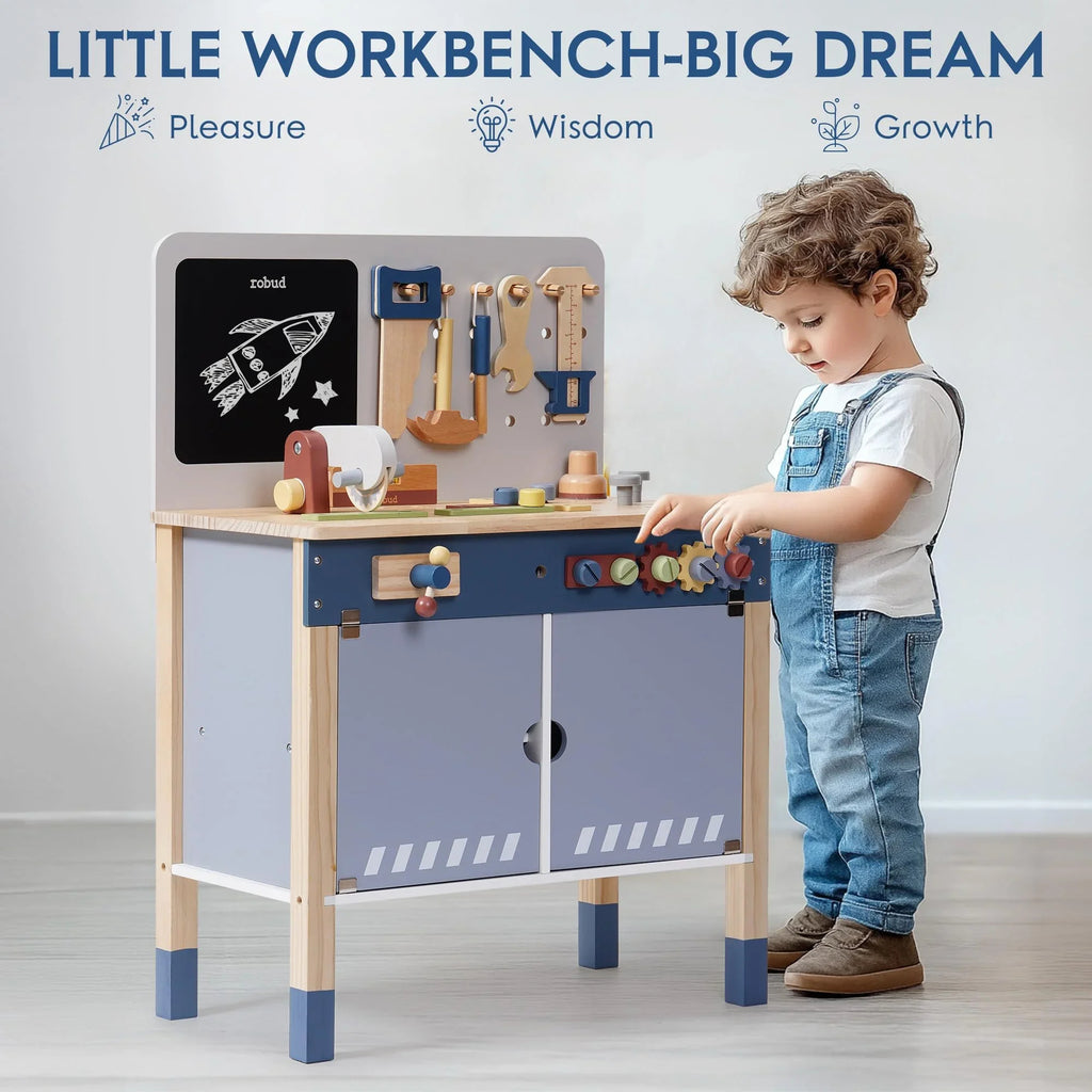 Large Wooden Toy Workbench