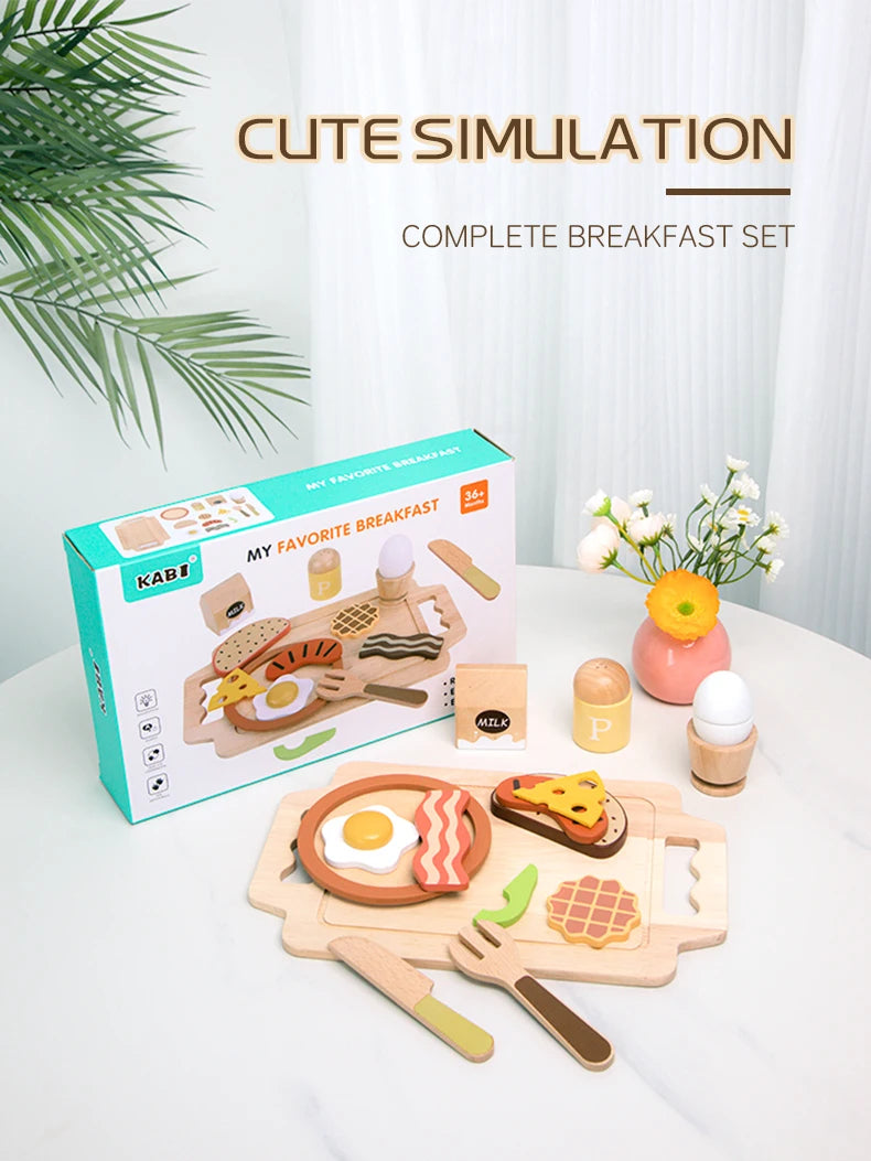 Wooden Breakfast Pretend Play Set