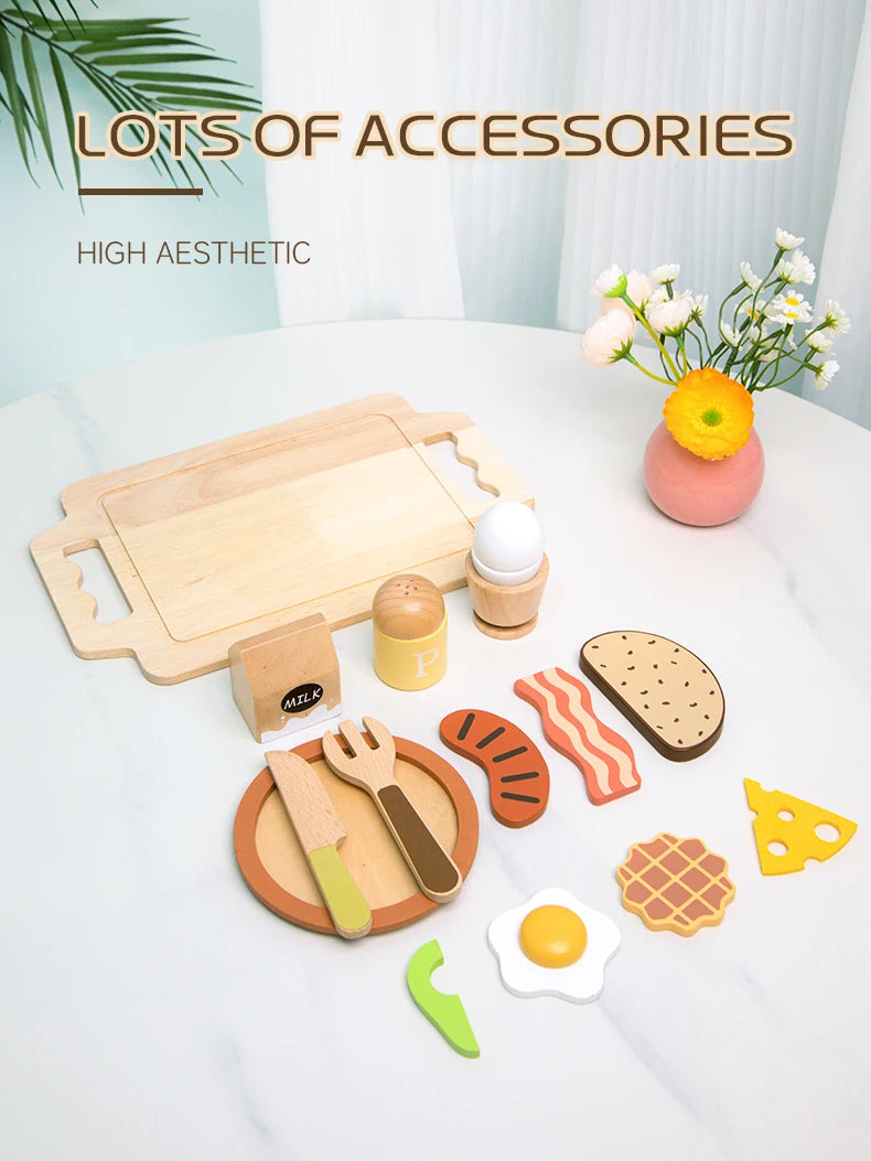 Wooden Breakfast Pretend Play Set