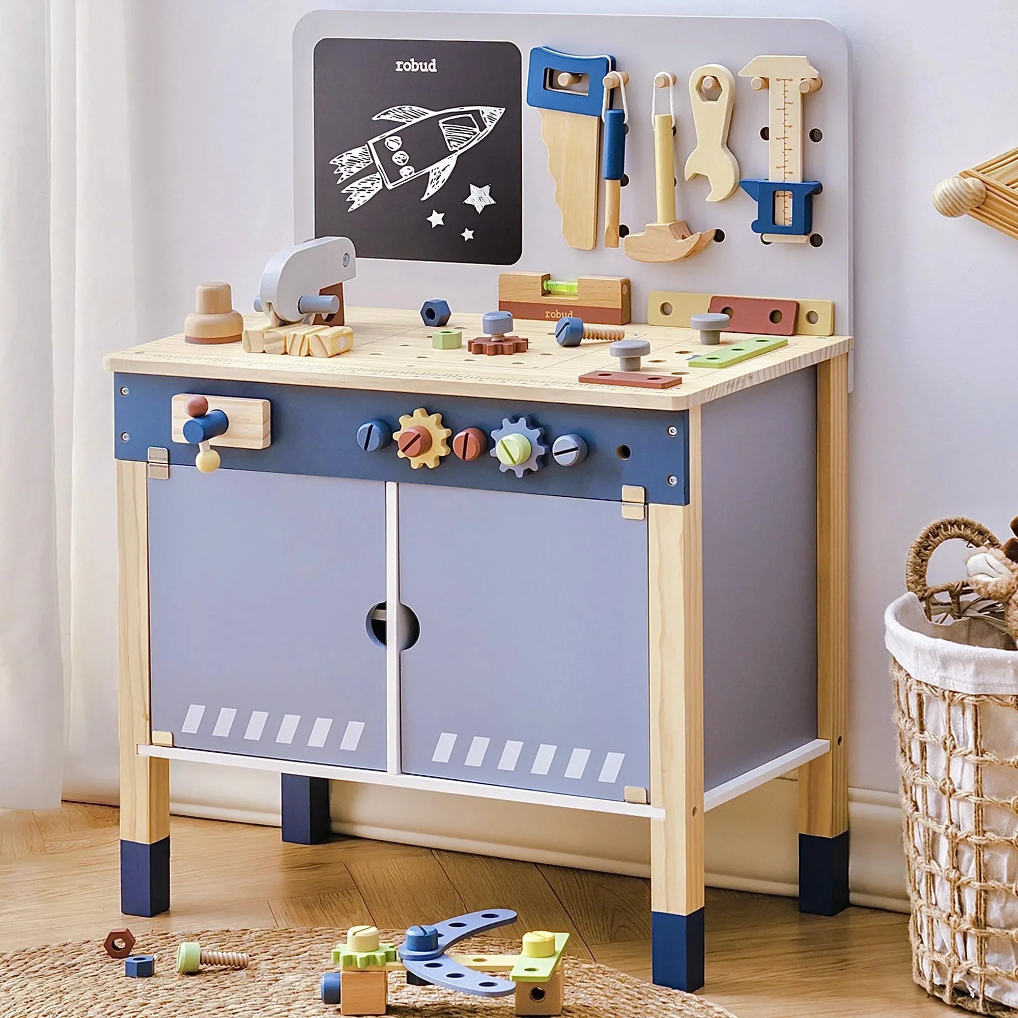 Large Wooden Toy Workbench