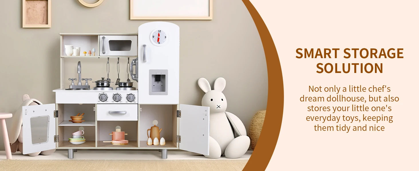 Kids Wooden Kitchen Playset