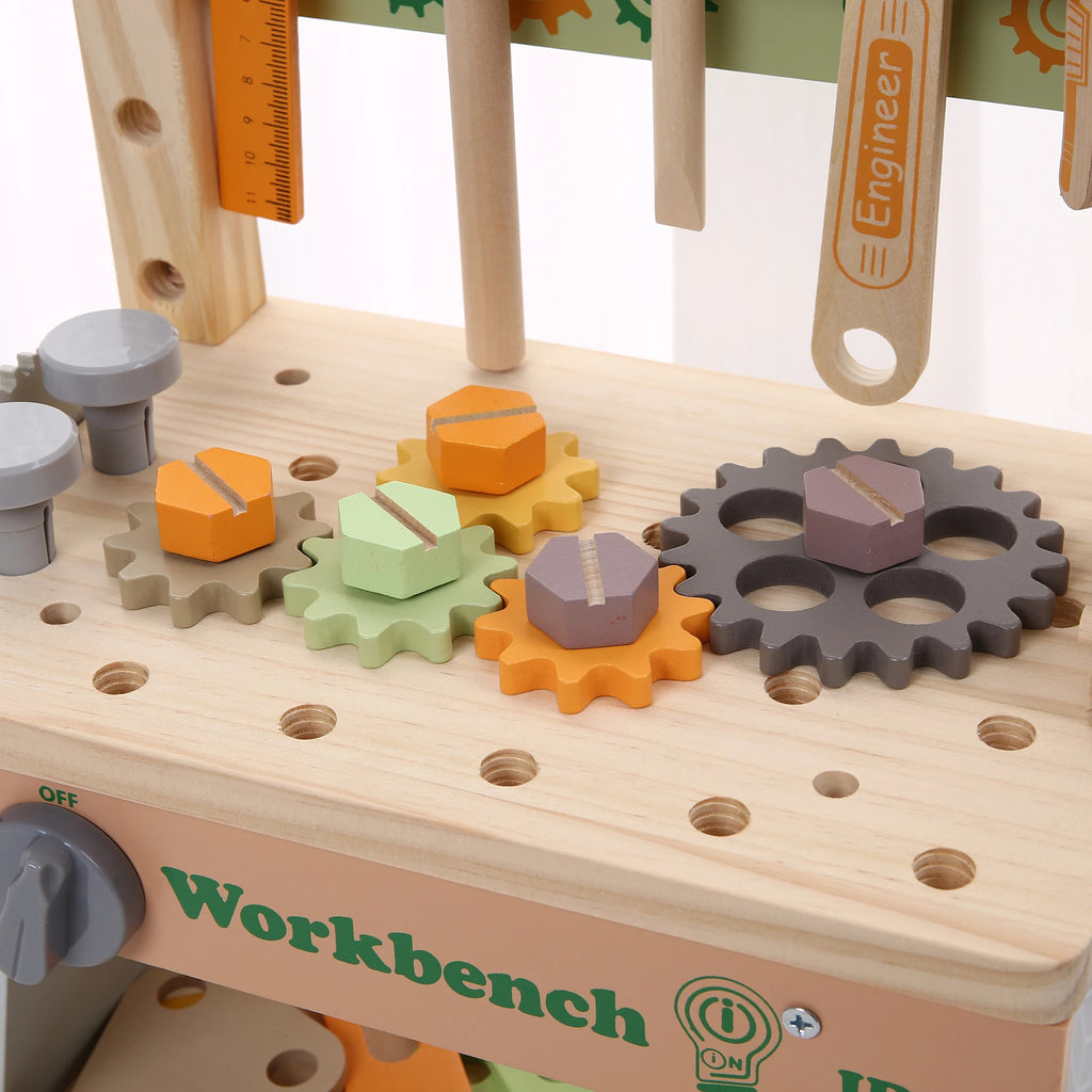 Wooden Tool Bench Simulation DIY Toy