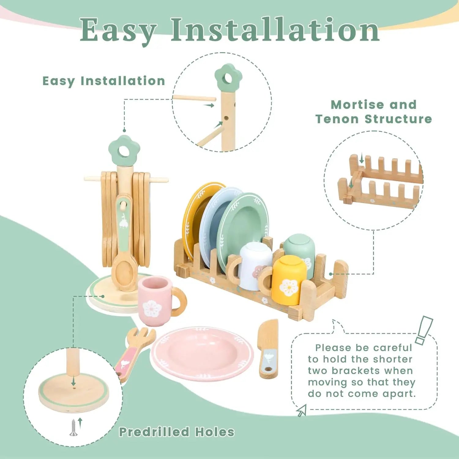 Wooden Kitchen Pretend Play Set