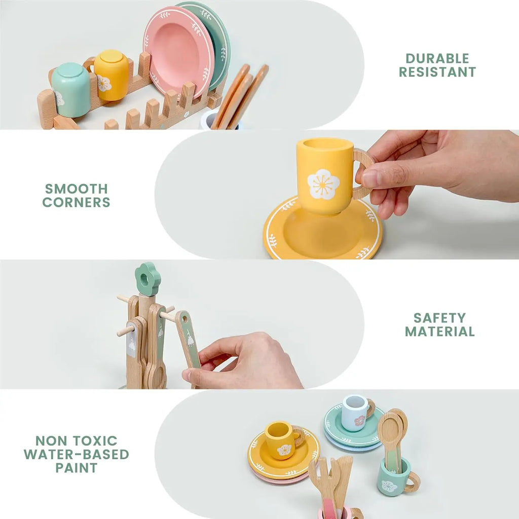 Wooden Kitchen Pretend Play Set