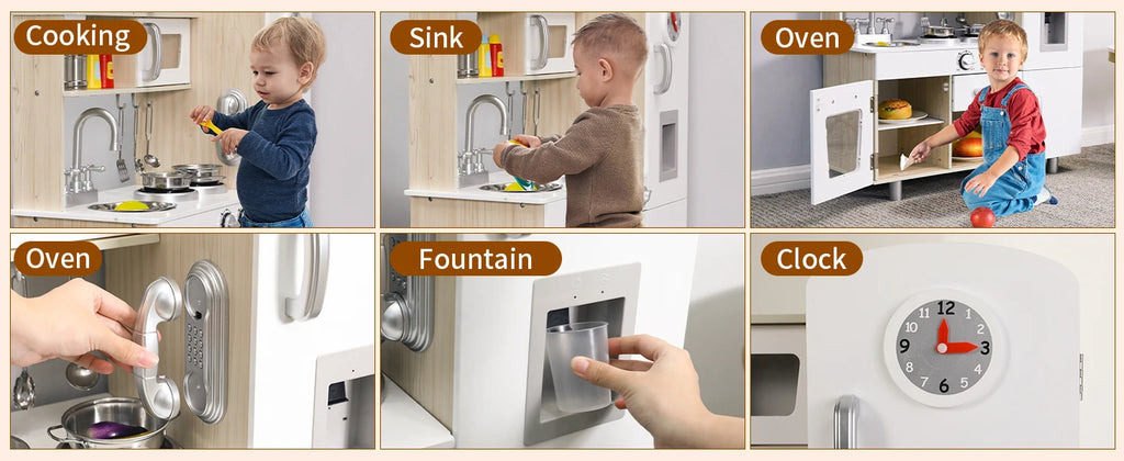 Kids Wooden Kitchen Playset