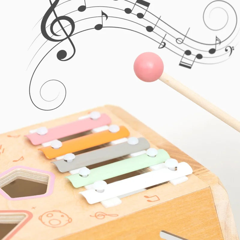 Wooden 14-in-1 Activity Cube