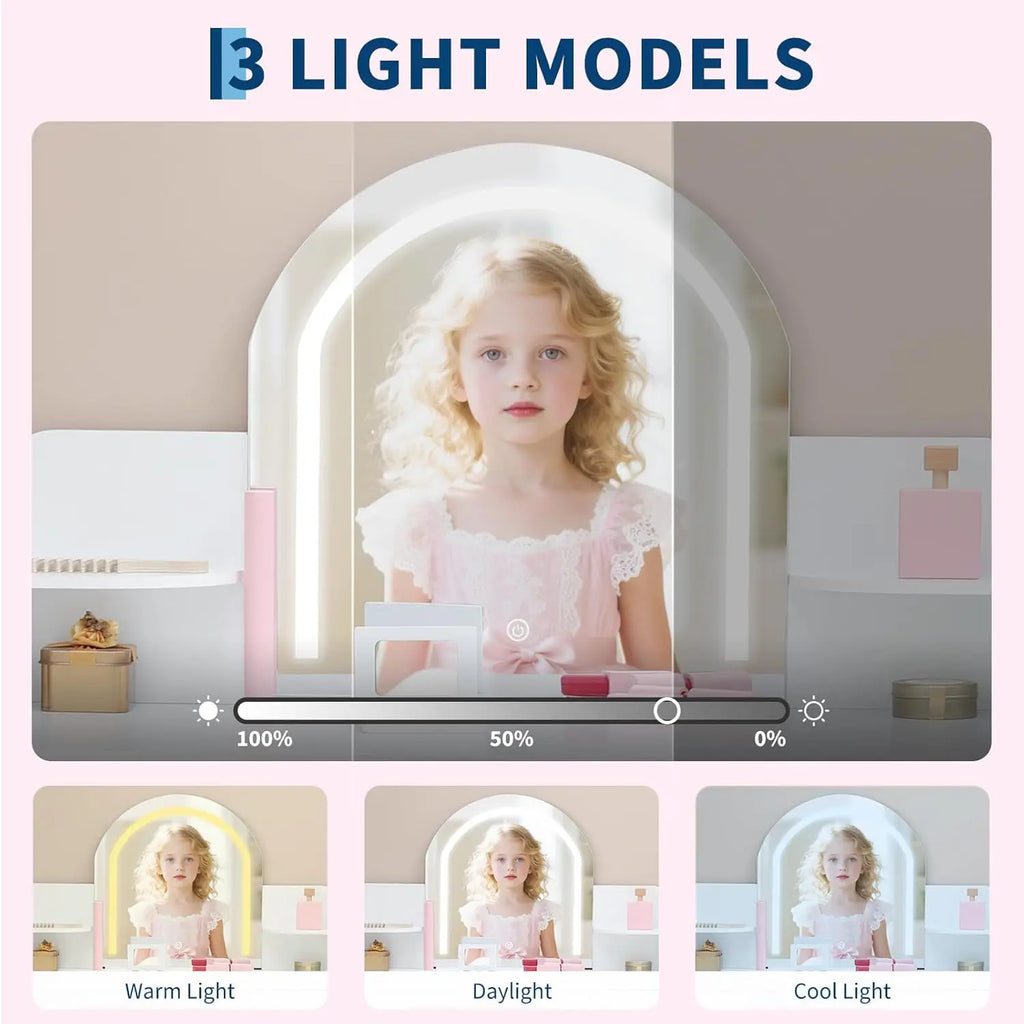 Kids Vanity Table and Chair Set