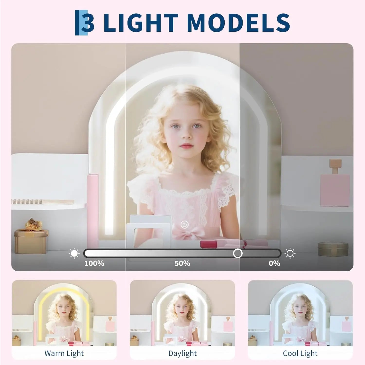 Kids Vanity Table and Chair Set