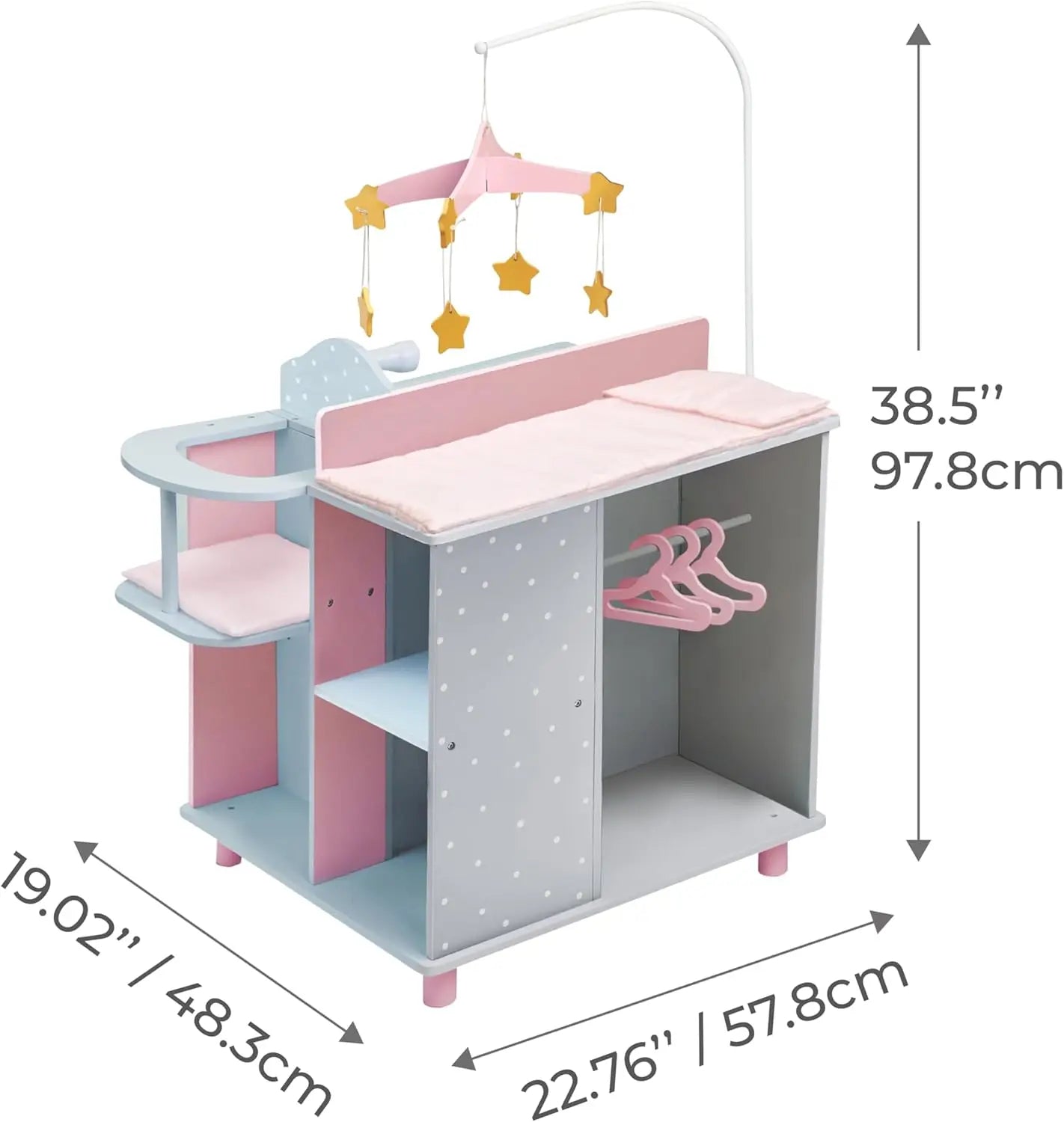 6-in-1 Wooden Baby Doll Changing Station