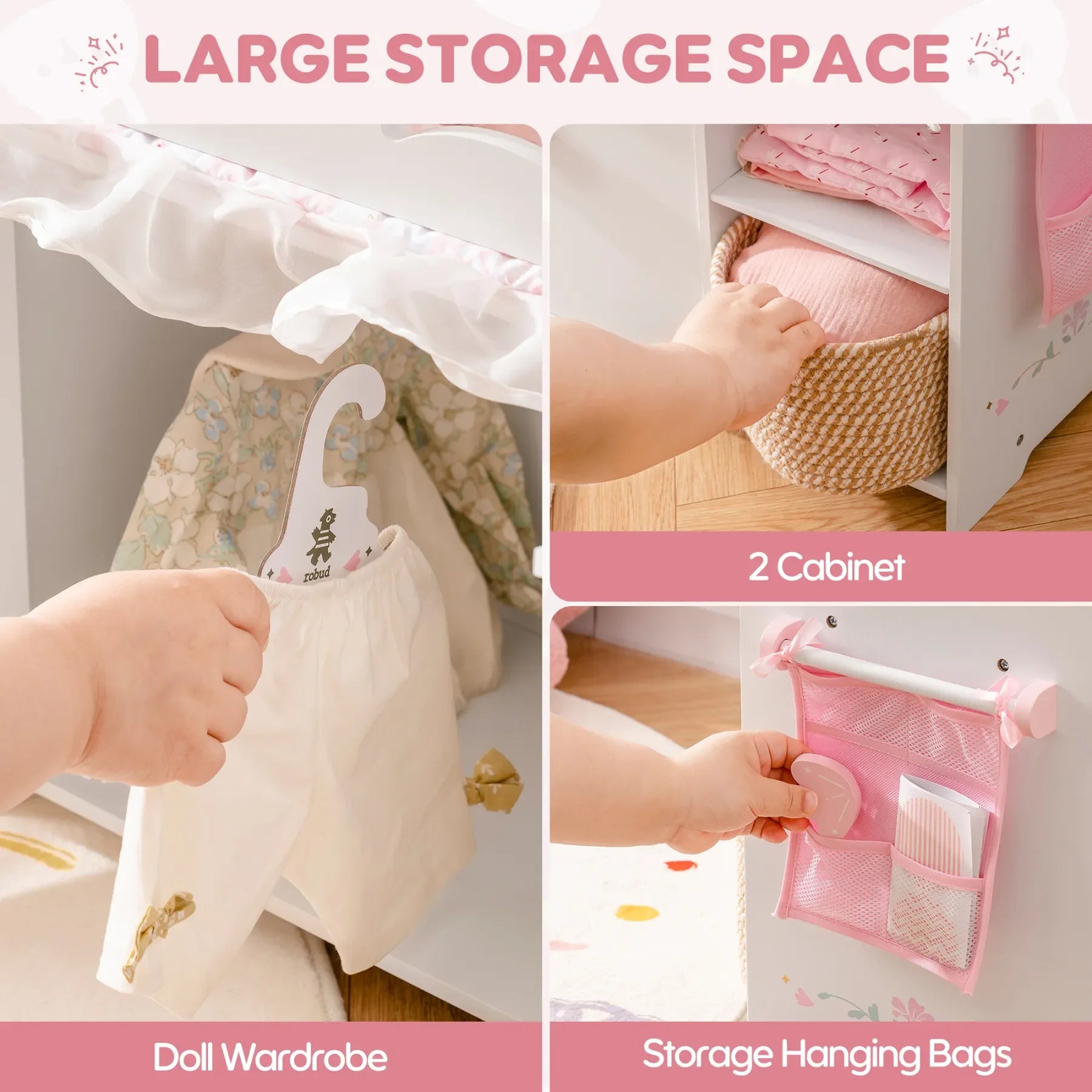 Changing Table Wooden Set