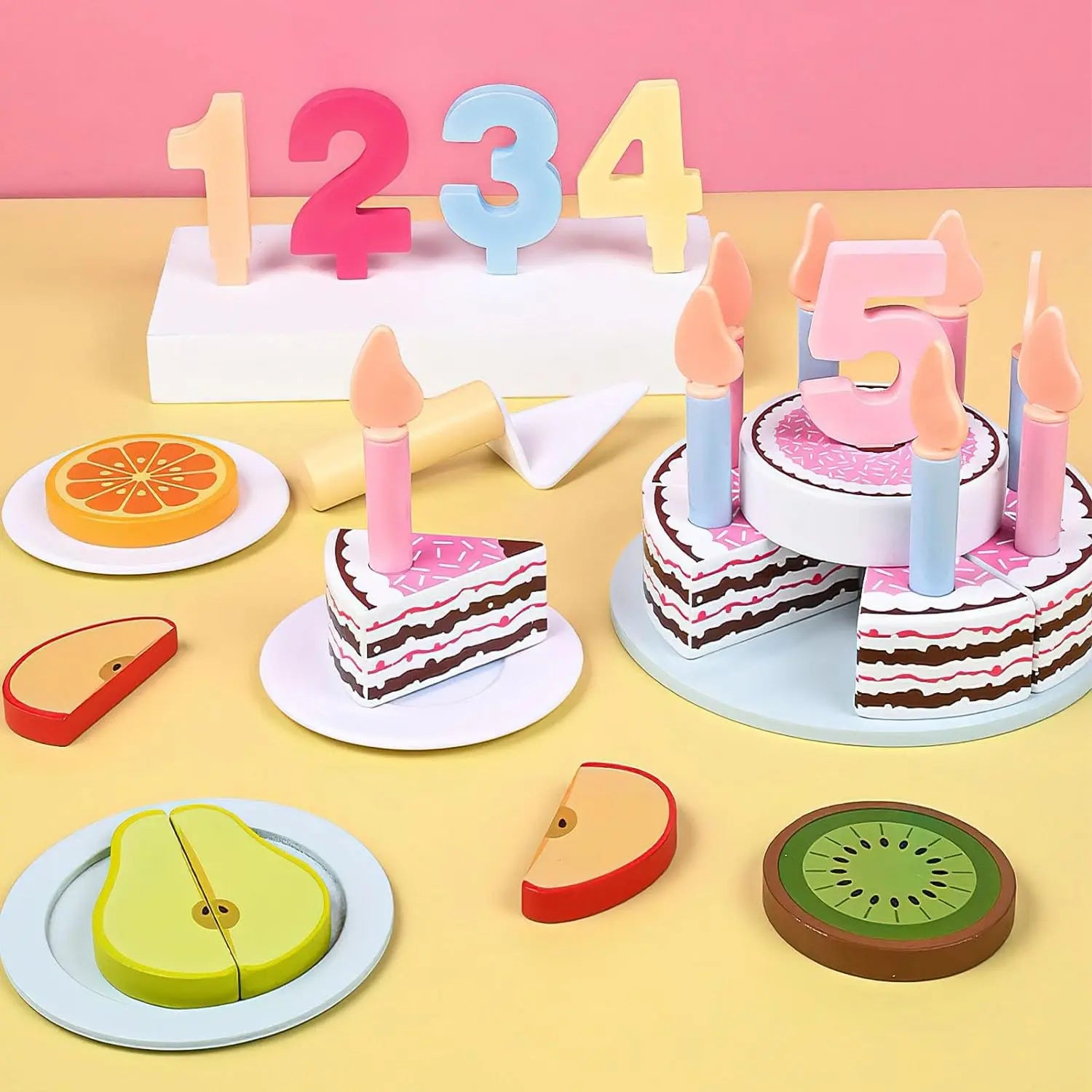 Wooden Cake Toys Kitchen Playset