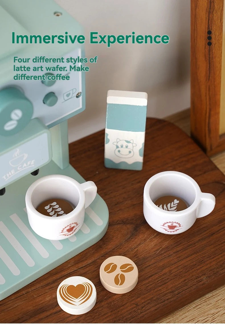 Kids Wooden Kitchen Coffee Maker