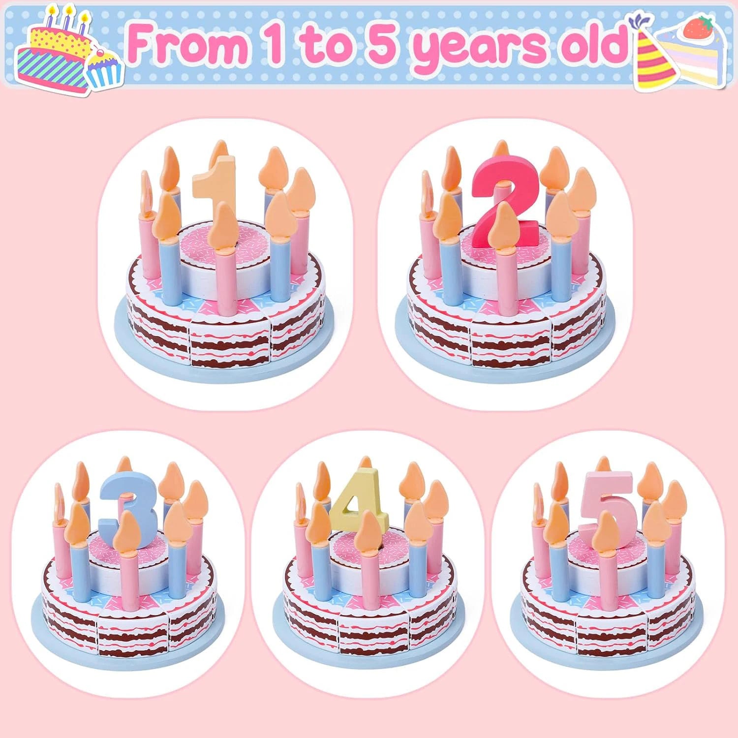 Wooden Cake Toys Kitchen Playset