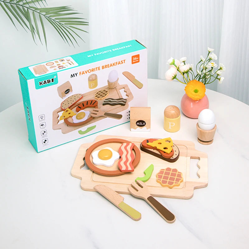 Wooden Breakfast Pretend Play Set