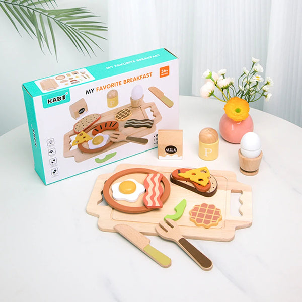Wooden Breakfast Pretend Play Set
