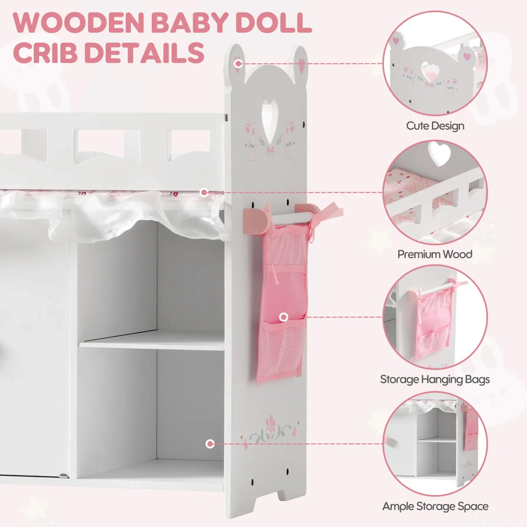 Changing Table Wooden Set
